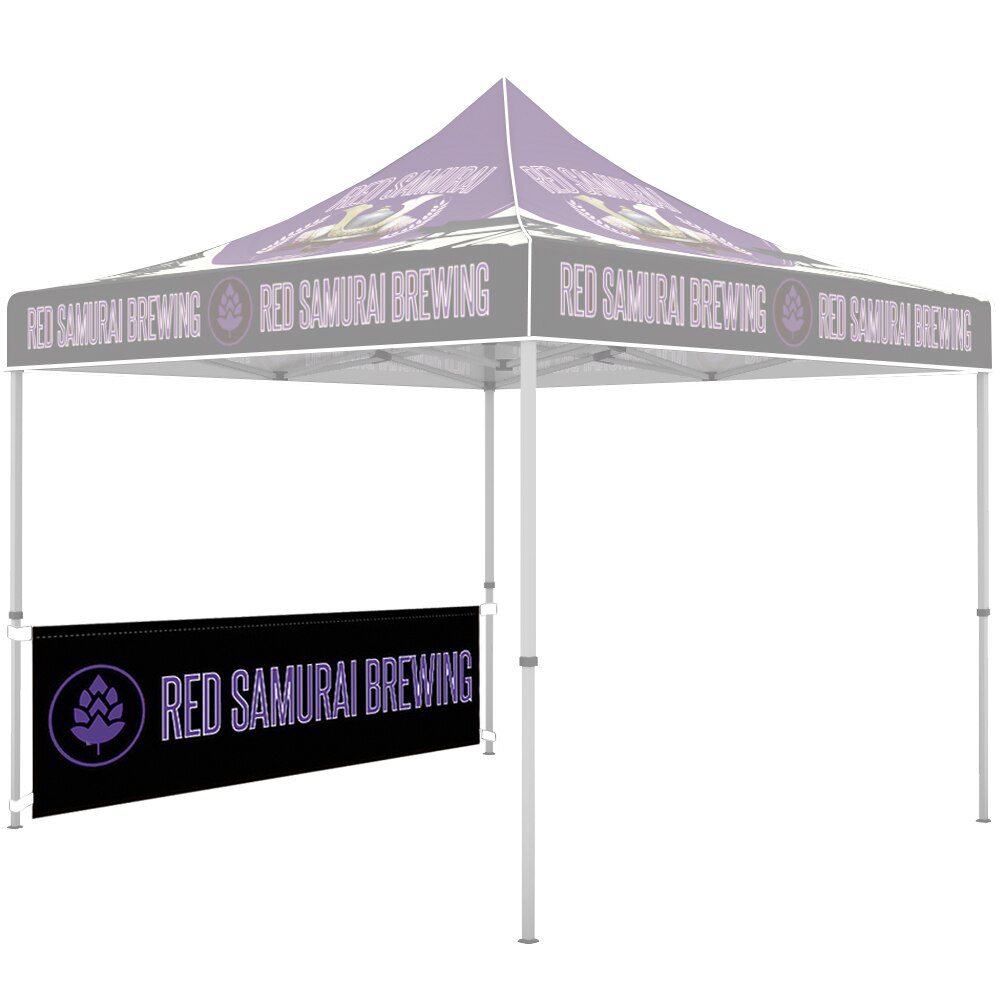 ONE CHOICE® 10 ft. Aluminum Canopy Tent Half Wall — Double Sided Graphic Package / Black Trim Color